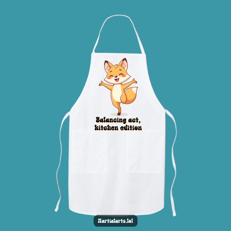 Funny Fox Kitchen Apron: Cook with Hilarious Balance and Animal Charm