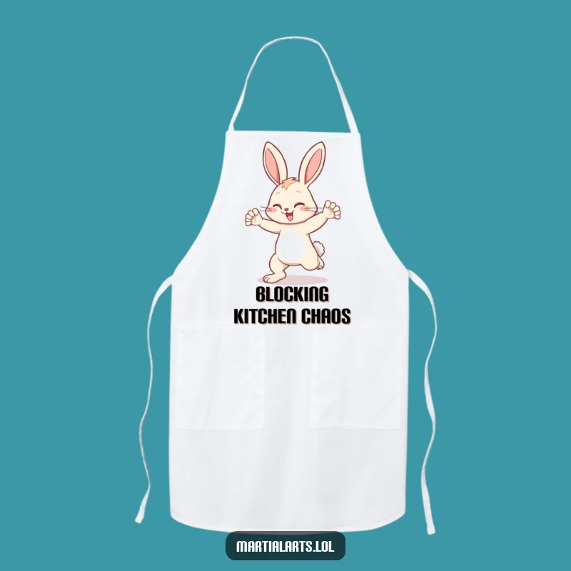 Funny Bunny Block Apron: Hilarious Chef Accessory for Kitchen Defense