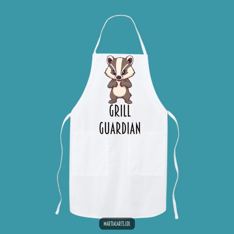 Funny Brave Badger Apron: Defend Your Kitchen Creations, Hilarious Gift