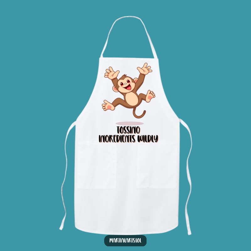Funny Monkey Flip Apron: Kitchen Acrobat with a Mischievous Flip, Cooking Funny Gift