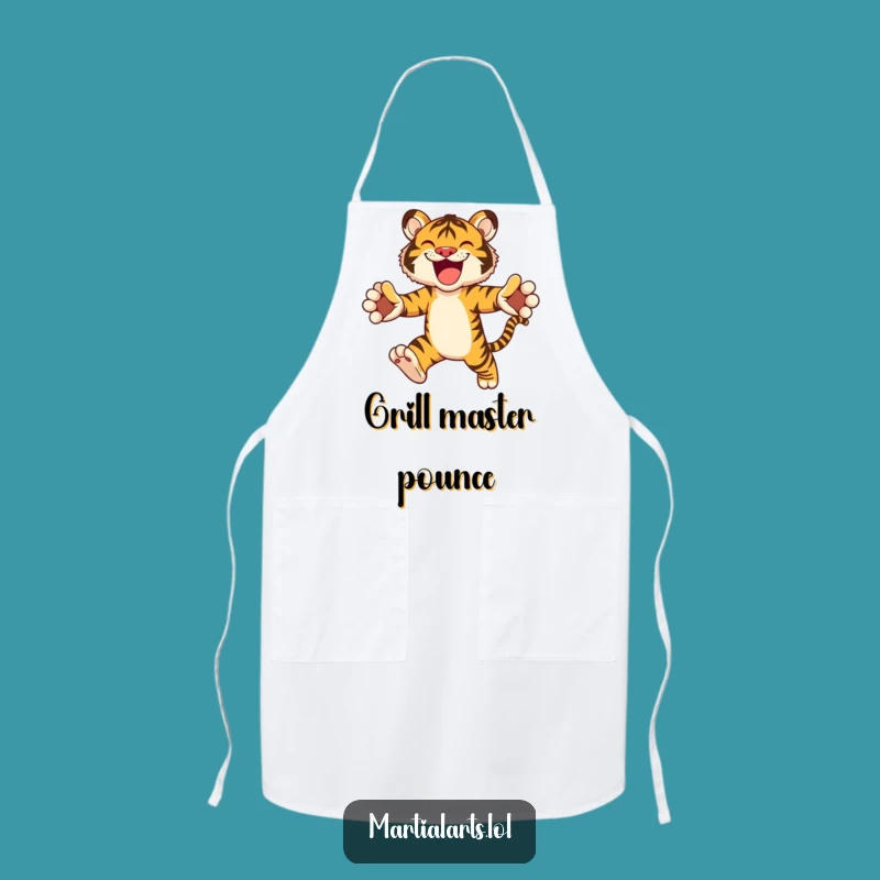 Funny Tiger Chef Apron: Joyful Kitchen Wear for Animal Fans Gift