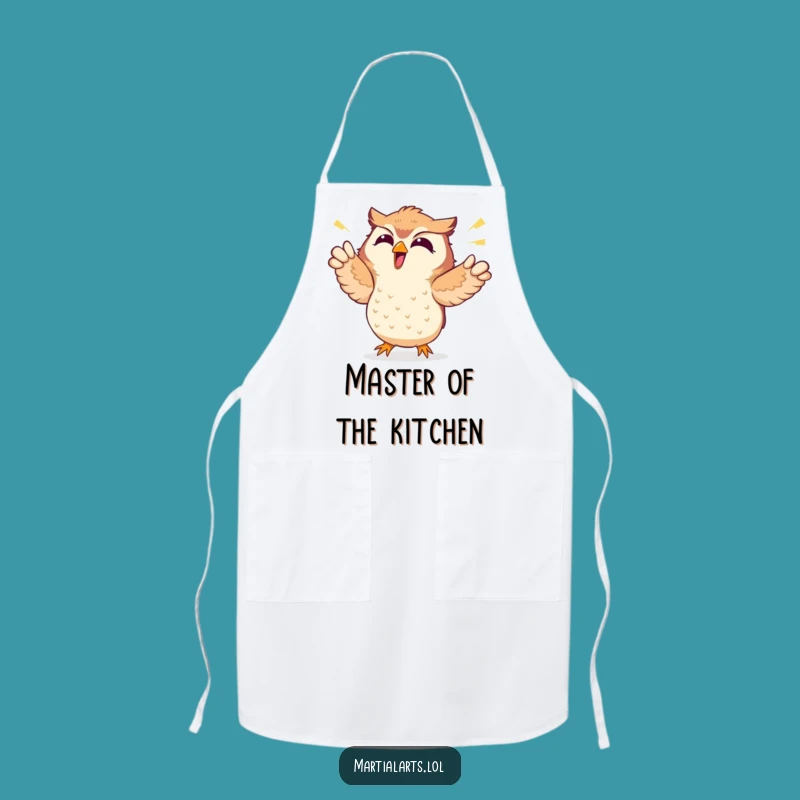 Funny Giggling Owl Apron - Chef's Gift for Kitchen Comedy
