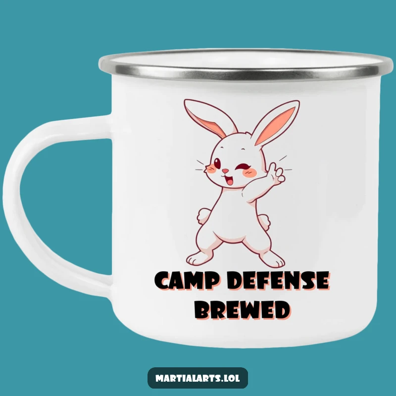 Funny Bunny Block Camping Mug: Durable Fun, Hilarious Outdoor Gift