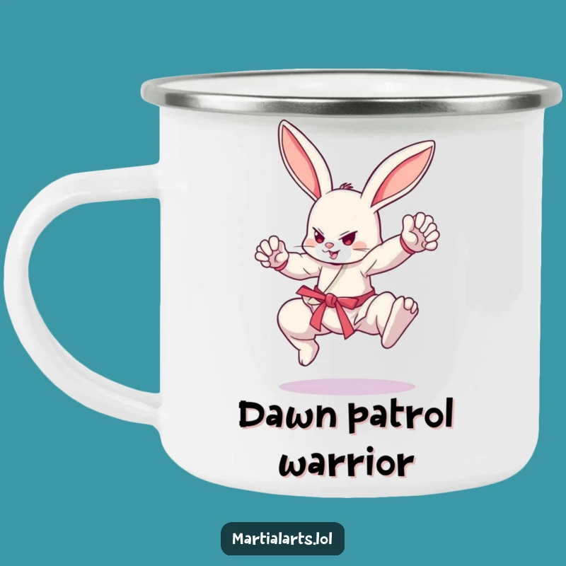 Funny Bouncing Bunny Martial Arts Camping Mug - Fuel Your Adventure