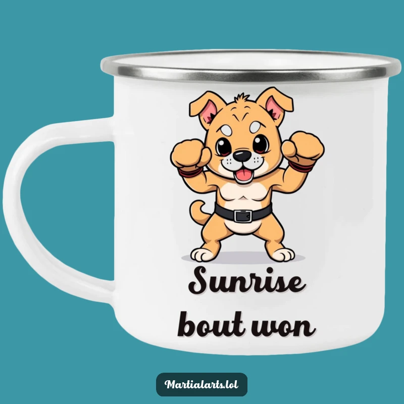Funny Dog Boxer Camping Mug: Adventure with this Hilarious Champion!