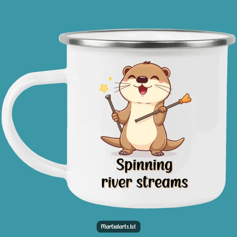 Funny Otter Staff Camping Mug: Cheerful Water Dweller Brew, Durable Funny Gift