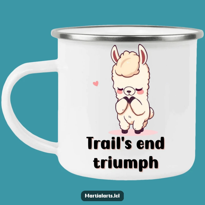 Funny Llama Bow Camping Mug - Peaceful Warrior Fuel