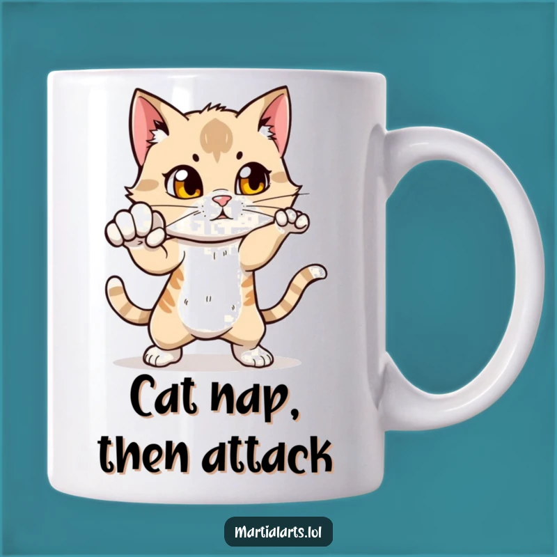Funny Curious Cat Punch Mug: A Hilarious Gift for Feline Fans!