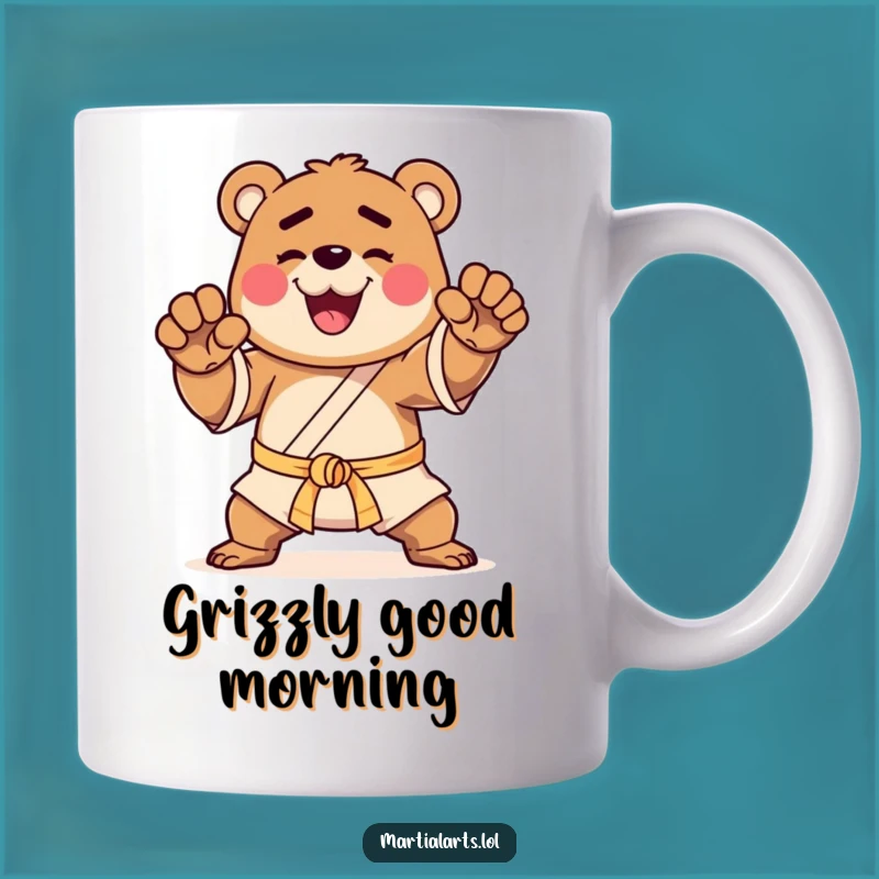 Funny Bear Martial Arts Mug - Proud Fighter Gift for Karate Enthusiasts