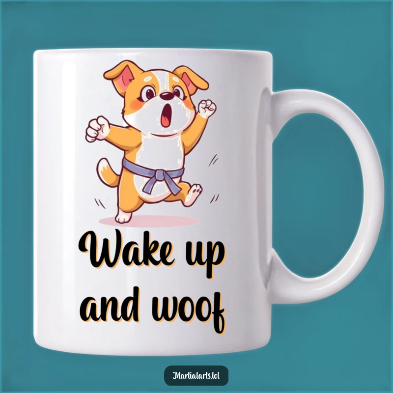 Funny Dog Kick Mug: Hilarious Martial Arts Dog Gift for Pet Lovers