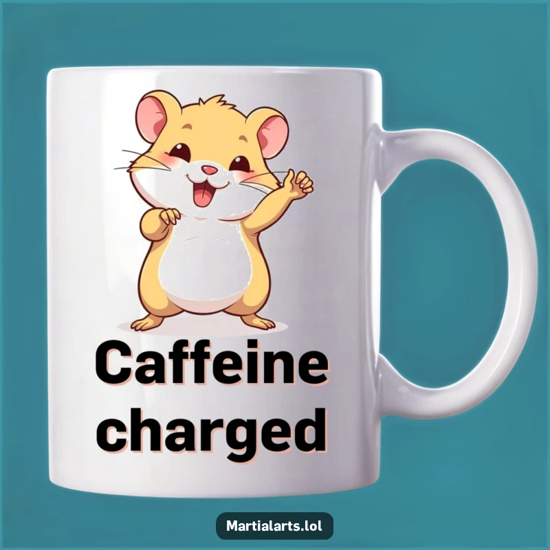 Funny Hamster Martial Arts Mug - Confident Fighter Gift