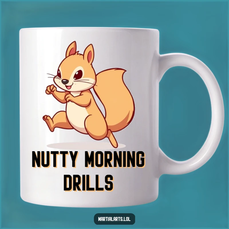 Funny Squirrel Kung Fu Mug: Agile Fighter Gift for Martial Arts Fans