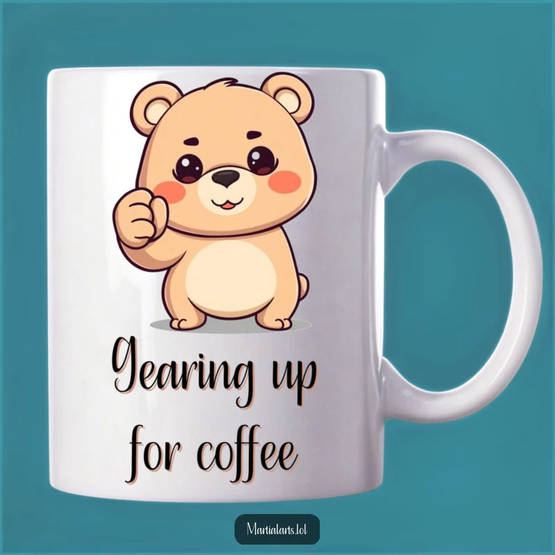 Funny Bear Fist Mug - Happy Determined Warrior Gift