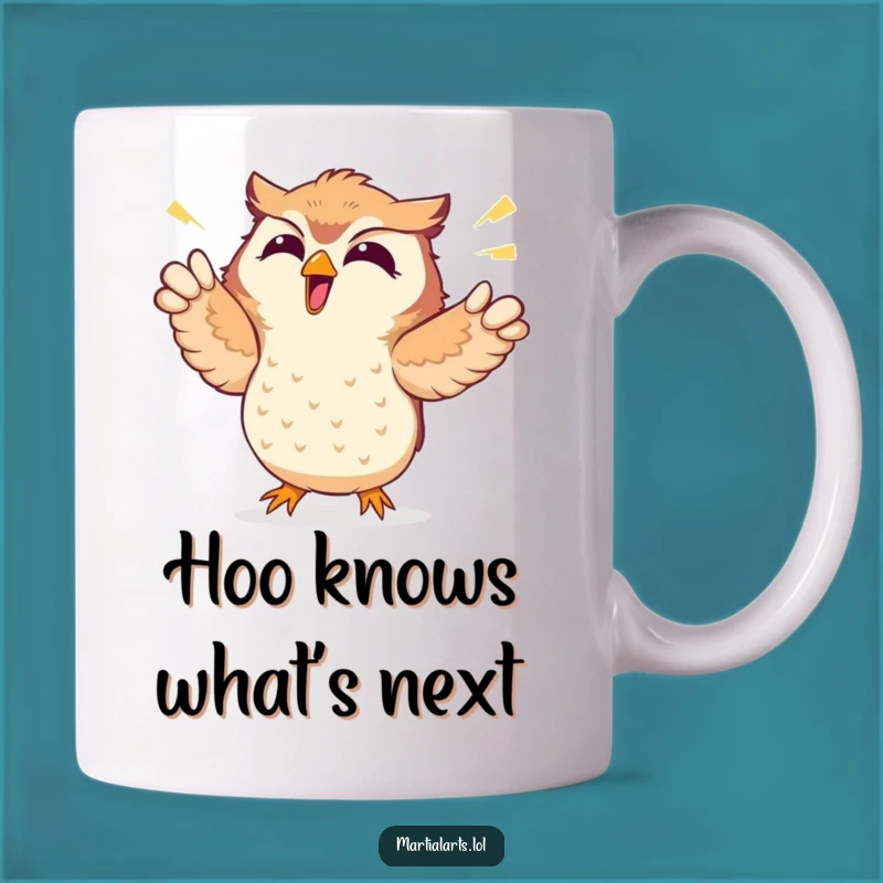 Funny Giggling Owl Punching Air Mug - Hilarious Gift for Bird Lovers