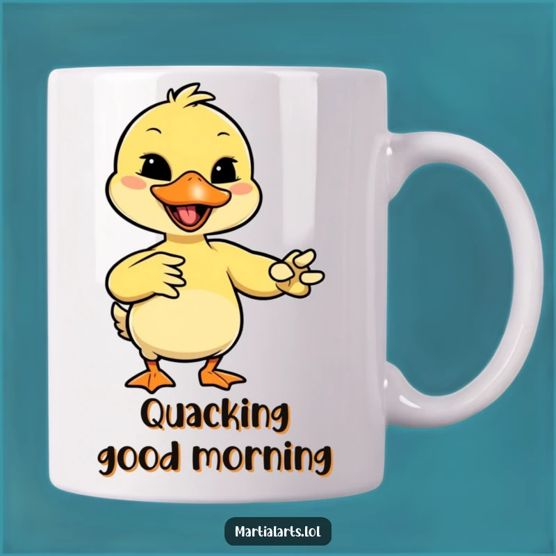 Funny Duck Martial Arts Mug - Giggling Fighter Gift