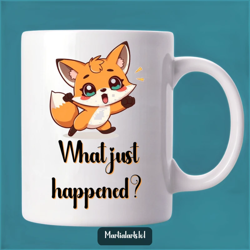 Funny Fox Dodge Mug - Hilarious Reaction Gift for Pranksters & Fighters