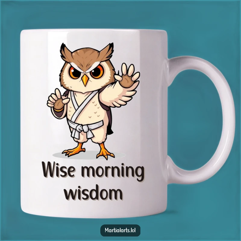 Funny Proud Owl Karate Mug - Wise Martial Arts Bird Gift