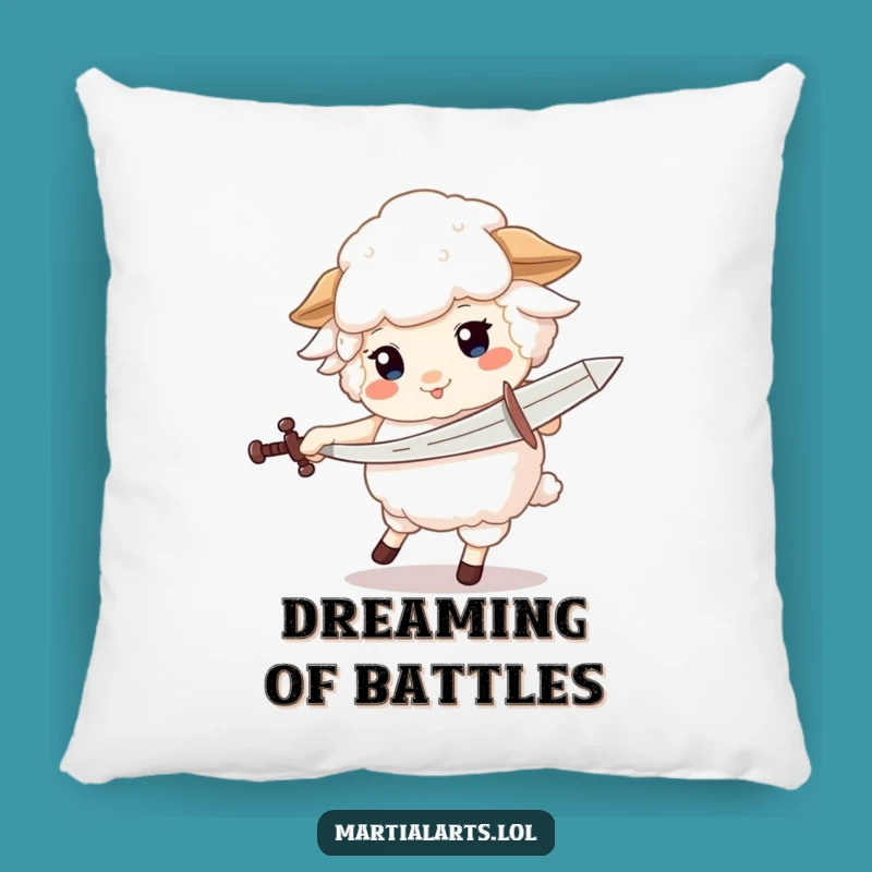 Funny Sheep Knight Pillow - Comfy Cushion for Playful Battles