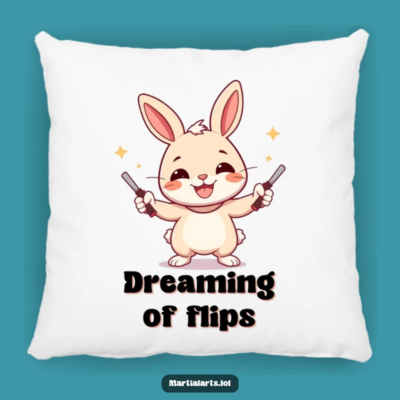 Funny Rabbit Pillow: Soft Comfort with a Juggling Hare Funny Gift