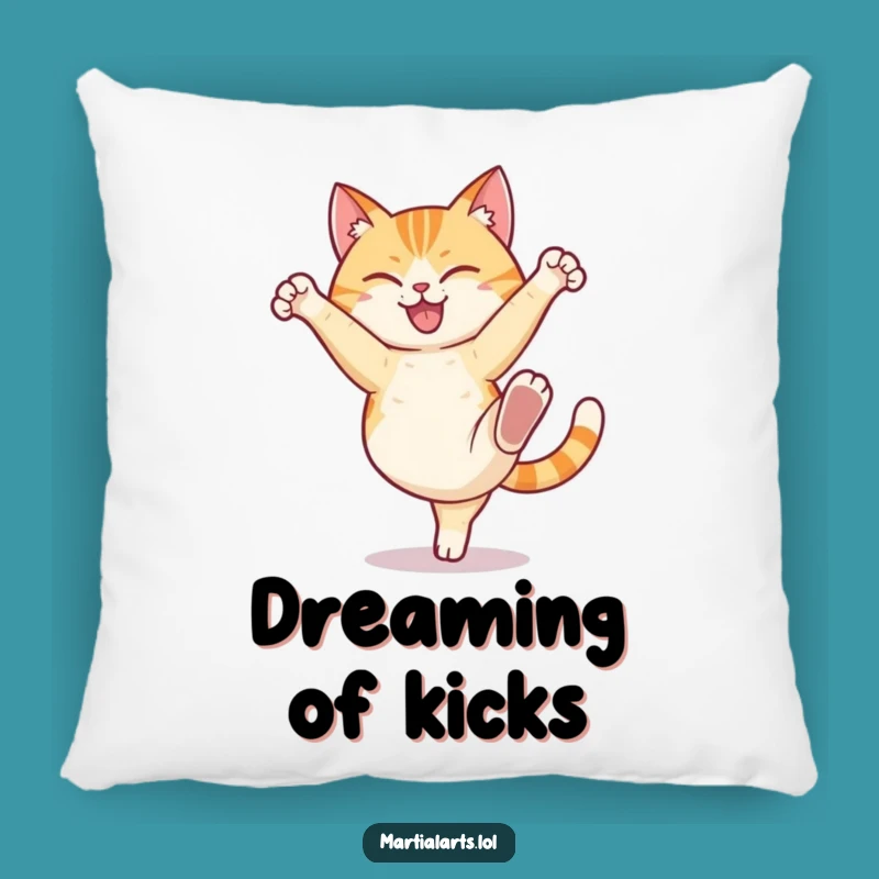 Funny Cat High Kick Pillow: Comfy Decor with Feline Fury