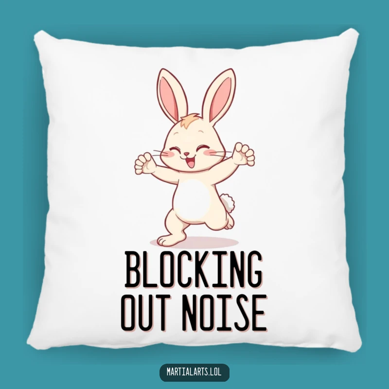 Funny Bunny Block Pillow: Cozy & Hilarious Animal Accent for Home