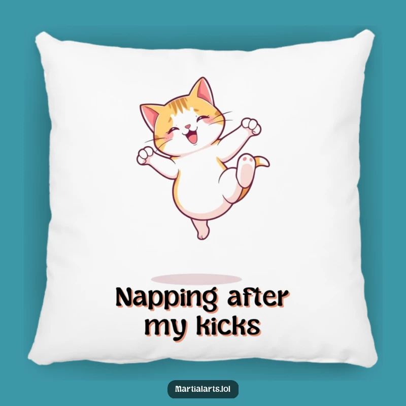 Funny Cat Kick Pillow - Cozy Jumping Comfort Gift