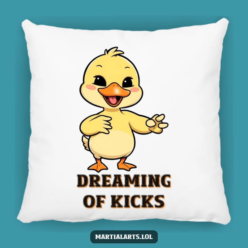Funny Duck Martial Arts Pillow - Giggling Comfort for Fighters Gift