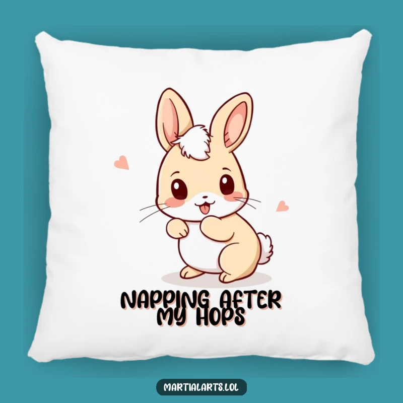 Funny Rabbit Boxer Pillow - Cozy Ducking & Weaving Comfort Gift