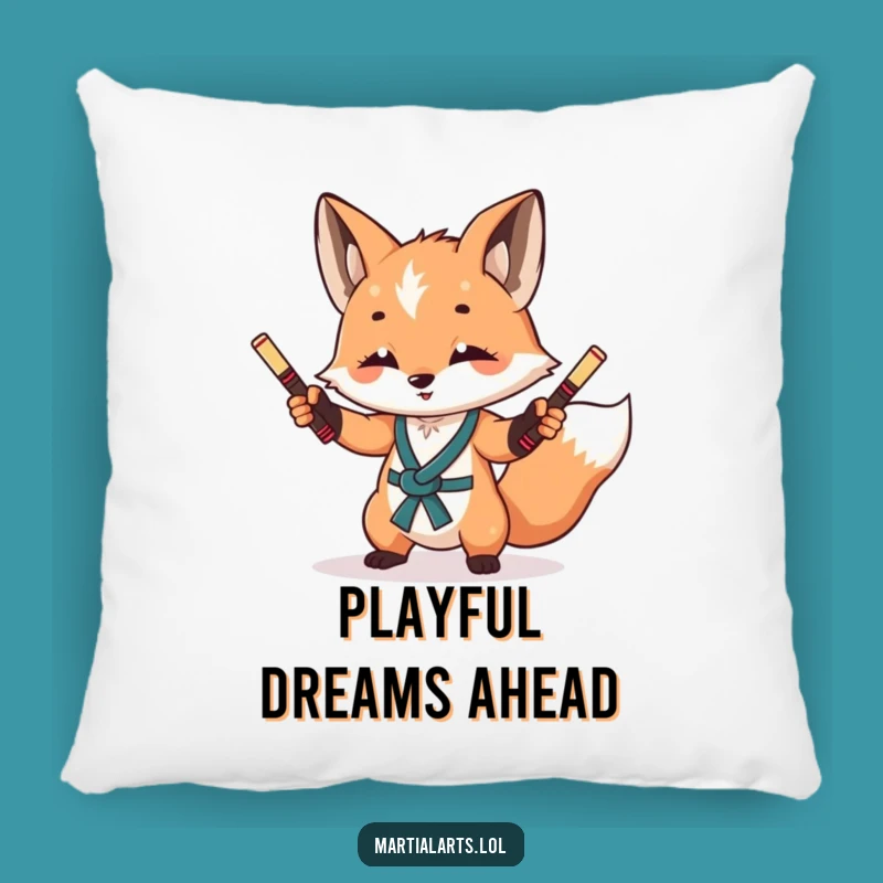 Funny Fox Nunchuck Pillow: Cozy Cushion for Playful Personalities