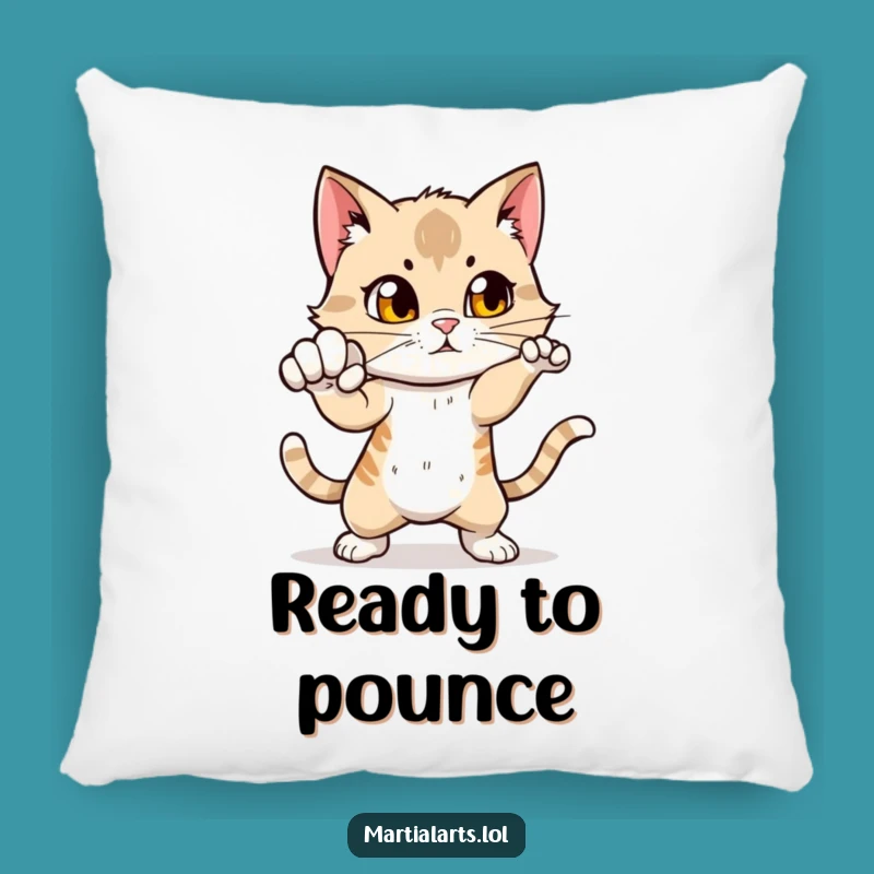 Comfy Funny Cat Punch Pillow: Snuggle Up with Feline Fun!
