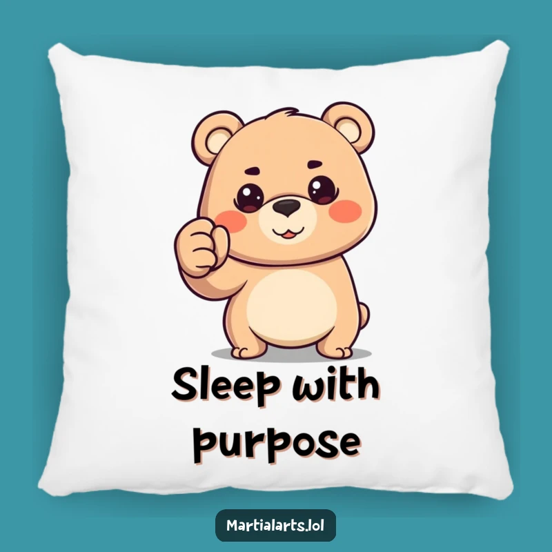 Funny Bear Fist Pillow - Happy Comfort for Tough Guys Gift