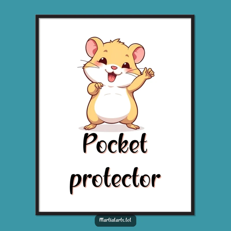 Funny Hamster Martial Arts Digital Art - Instant Warrior Decor