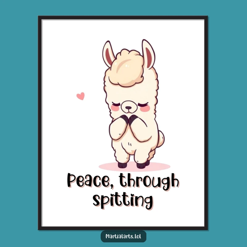 Funny Llama Bow Digital Art - Instant Peaceful Decor Download