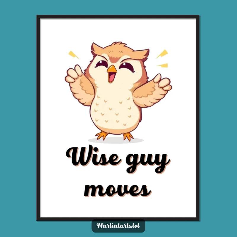 Funny Giggling Owl Digital Art - Instant Joyful Decor Download