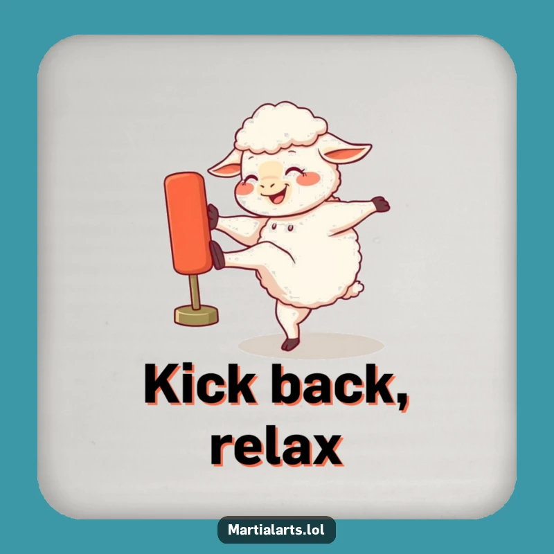 Funny Giggling Sheep Kicking Dummy Coaster Set - Protect Furniture Hilariously