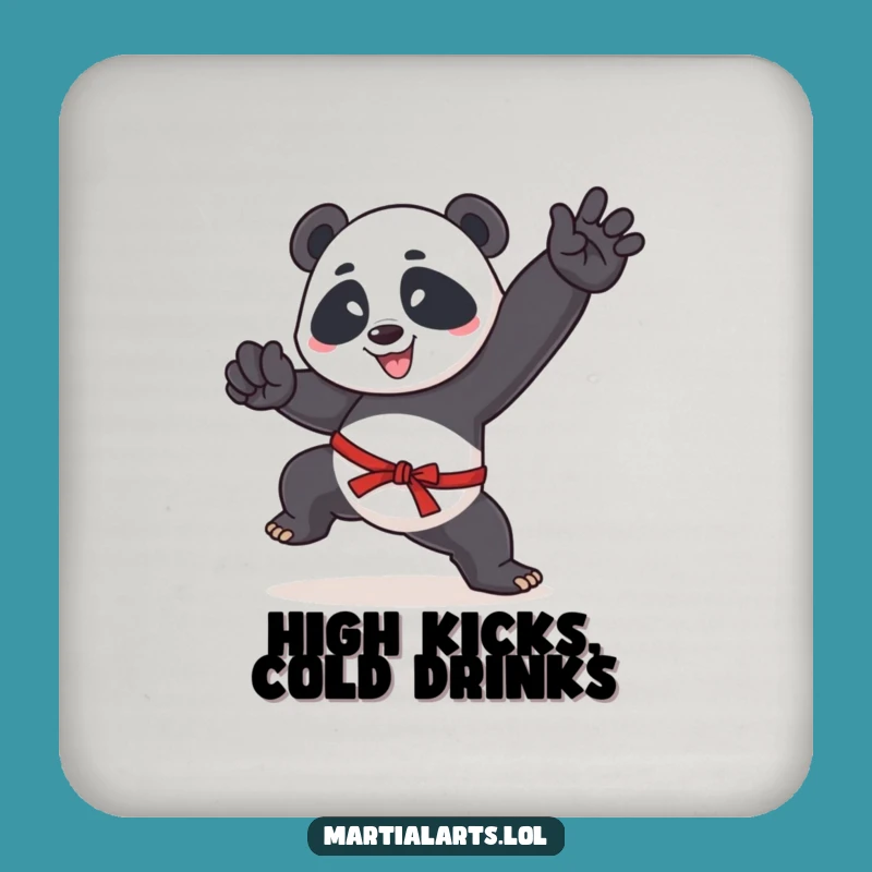 Funny Panda Coaster: Prevent Rings with Martial Arts Charm Gift