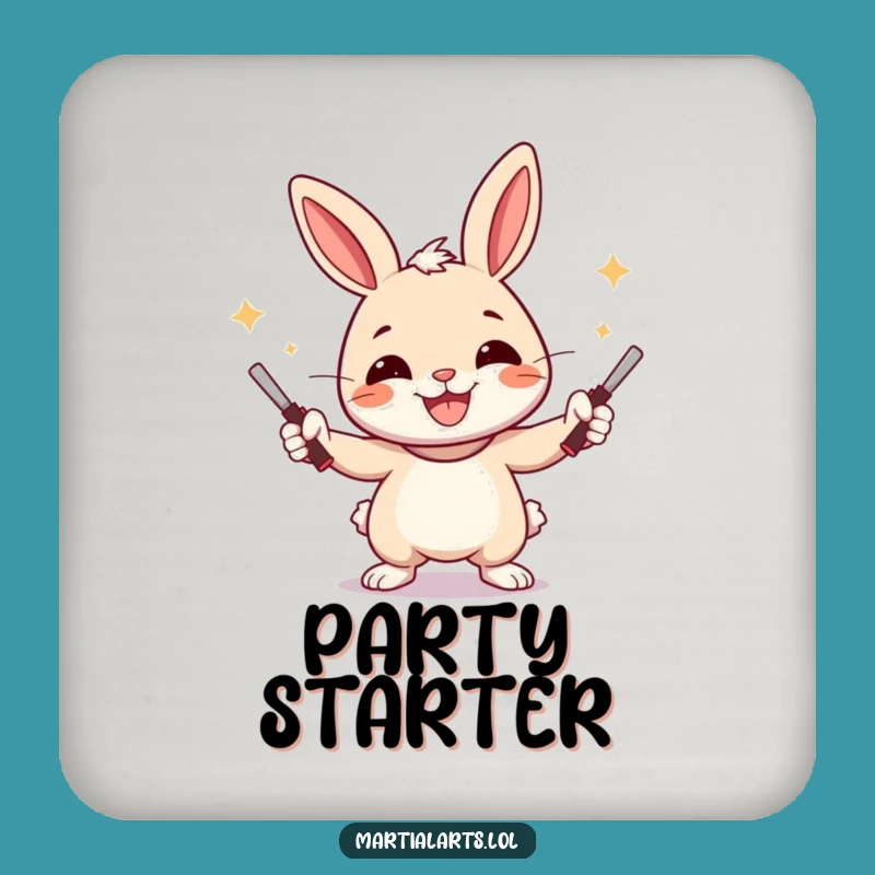 Funny Rabbit Coaster: Protect Your Table with a Juggling Hare Funny Gift