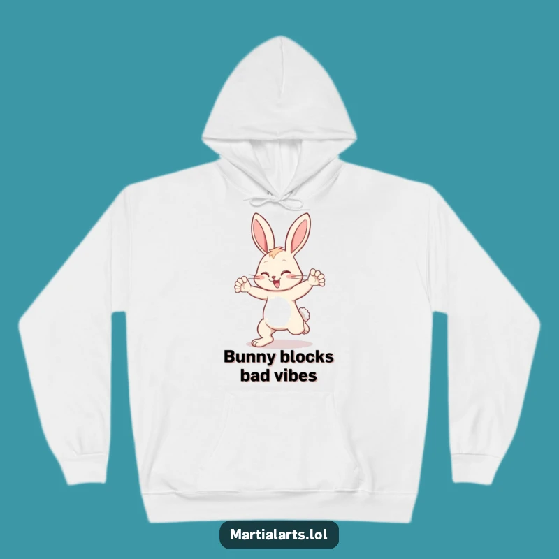 Funny Bunny Block Hoodie: Cozy & Hilarious Animal Defense Sweatshirt
