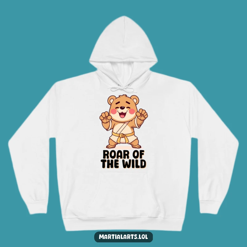 Funny Bear Martial Arts Hoodie - Cozy Comfort for the Mighty Warrior