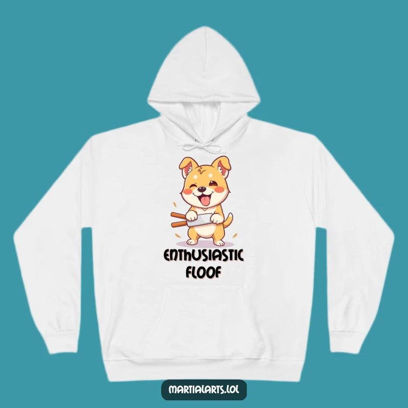 Funny Dog Karate Hoodie: Cozy Silly Chop Gift for Cold Days