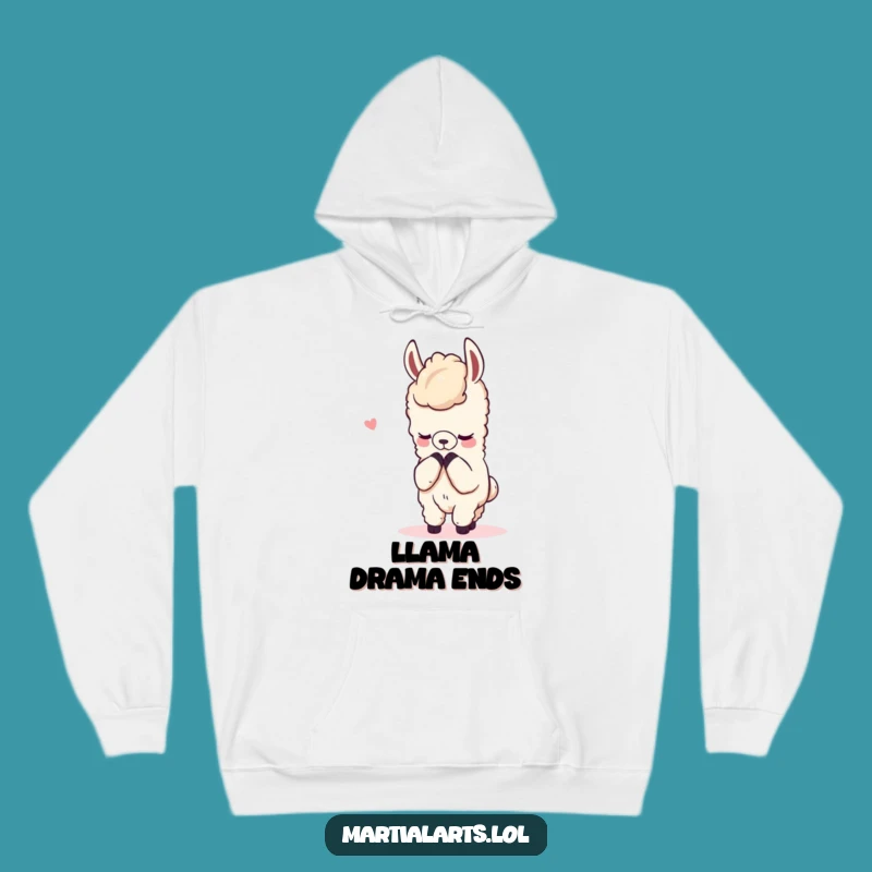 Funny Llama Respect Hoodie - Cozy Comfort for Calm Warriors