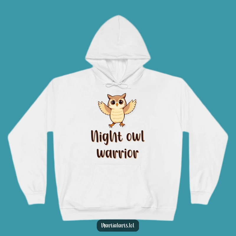 Funny Owl Kung Fu Hoodie: Cozy Zen Balance Gift