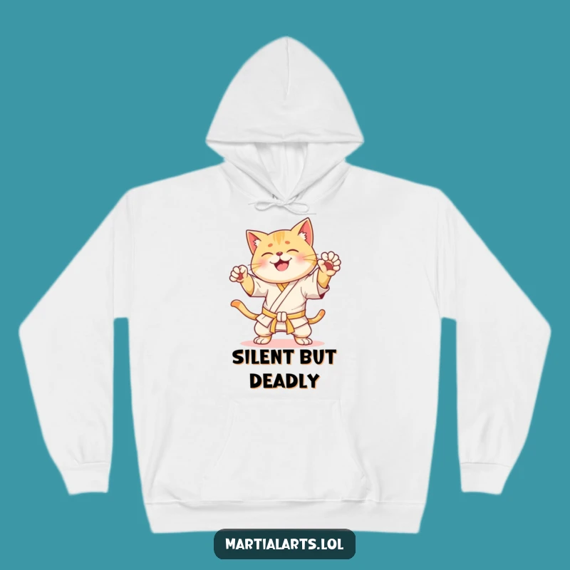 Funny Karate Cat Hoodie: Cozy and Cool, Perfect Martial Arts Fanatic Gift