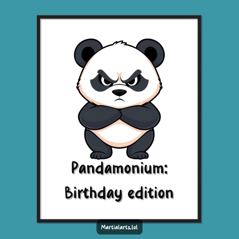 Funny Free Printable Panda Wall Art: Fierce Protector Downloadable Art