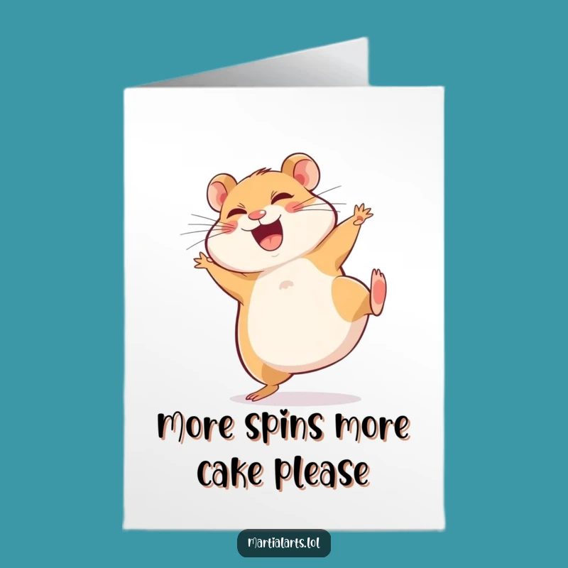 Free Printable Funny Hamster Kick Birthday Card - Hilarious Downloadable Gift!
