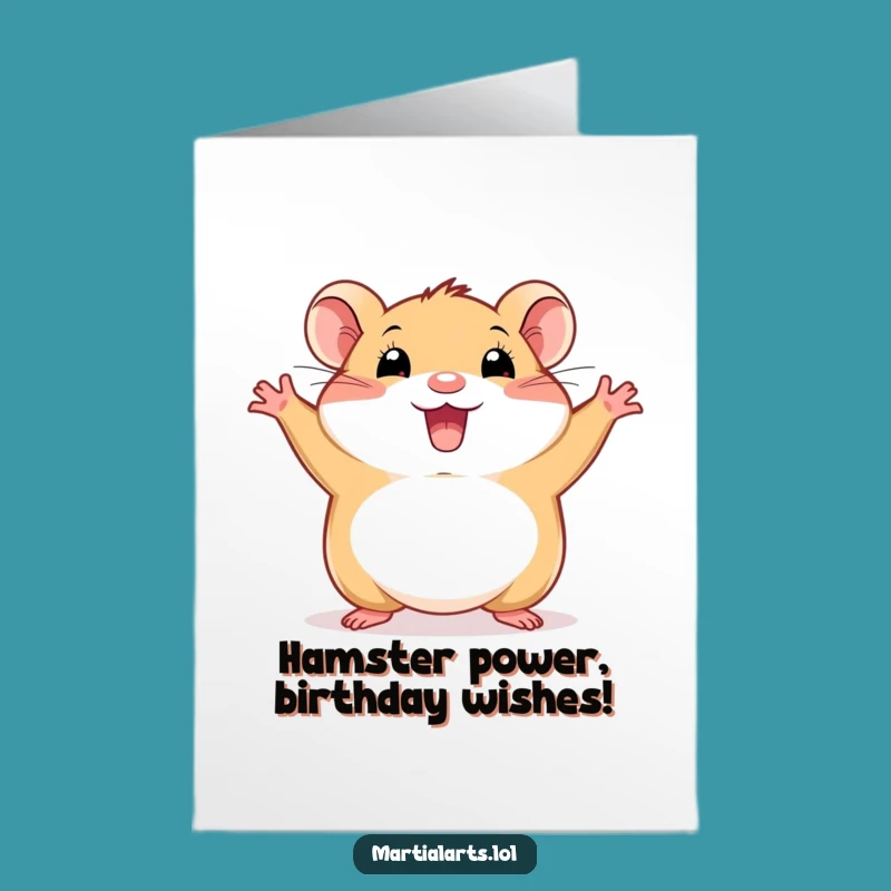 Free Printable Hamster Birthday Card: Energetic Dude Funny Downloadable Gift