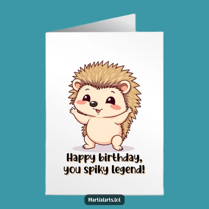 Free Printable Wobbly Hedgehog Birthday Card - Funny Downloadable Yoga Gift!