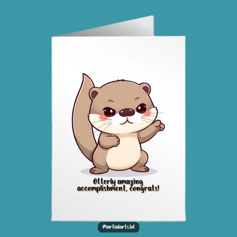 Free Printable Congrats Card: Otter's Serious Lunges - Funny Downloadable Achievement