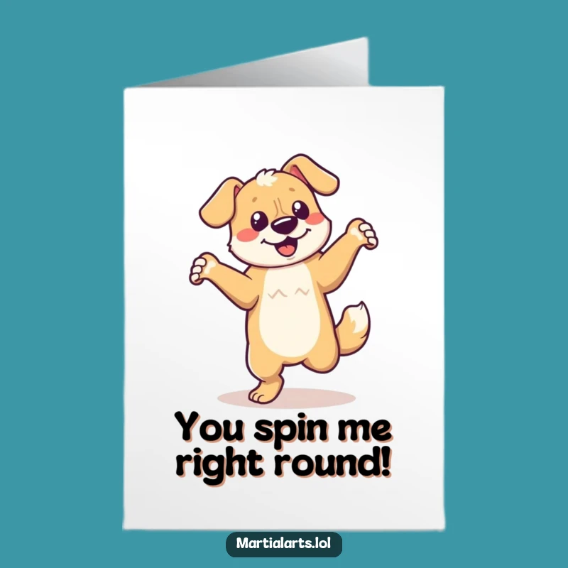 Free Printable Dancing Dog Congrats Card: Funniest Spin You Ll Ever See Downloadable
