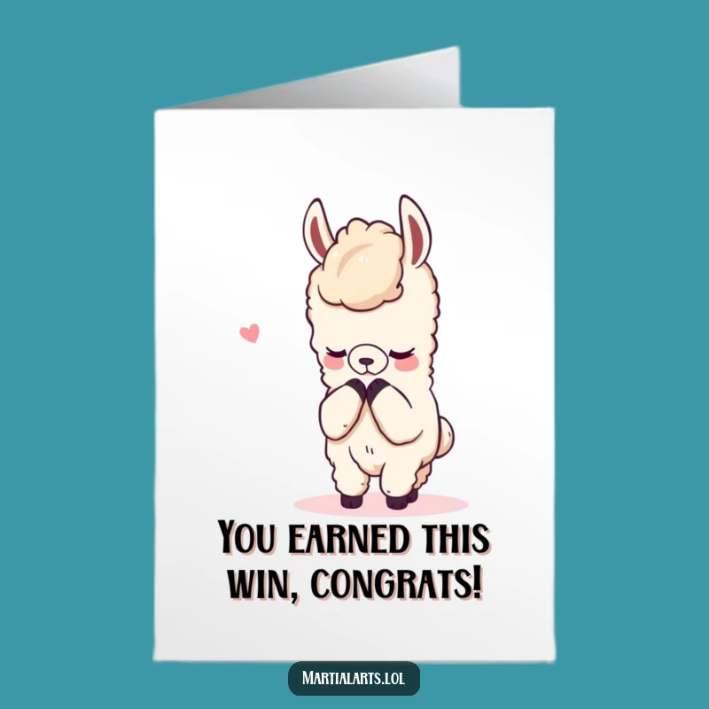 Free Printable Llama Congrats Card - Funny Downloadable Respectful Win!